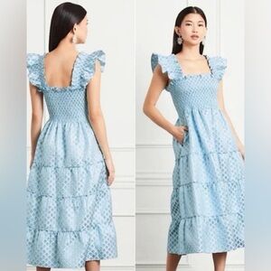 Hill House Home Ice Blue Brocade Ellie Nap Dress XS